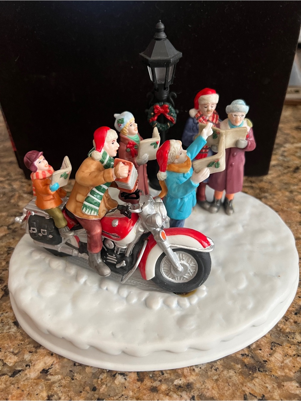Harley 2000 Holiday Figurine “ A Harley Christmas Carol” fine porcelain